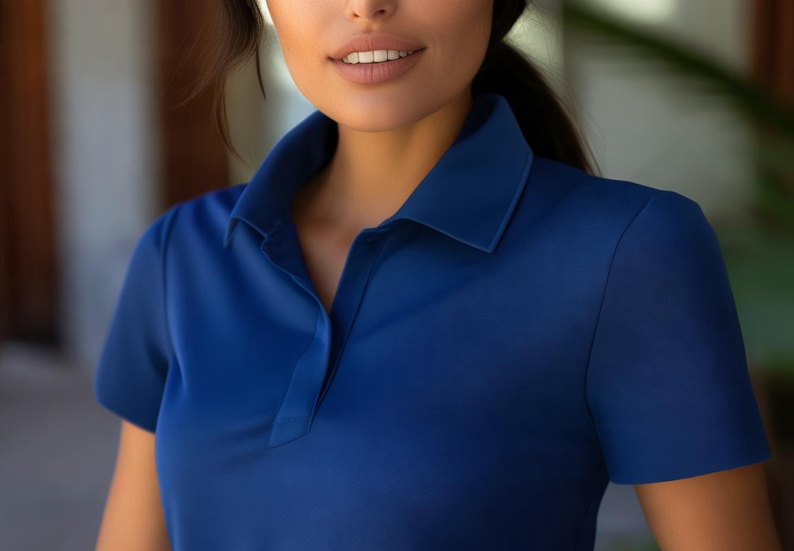 Oferta Especial: No Dejes Pasar Esta Oportunidad - Playera Polo Azul Marino Mujer en OLO