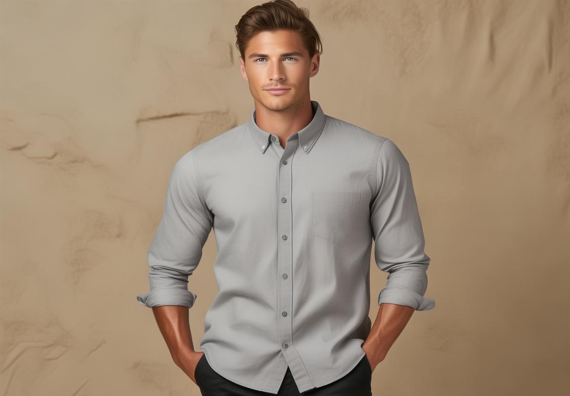 Oferta Especial: Camisa UNIQLO Oxford Gris en Guadalajara, México